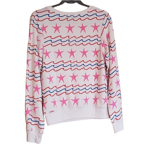 Wildfox Sea Stars & Stripes Baggy Beach Pullover Size XS - Picture 6 of 12